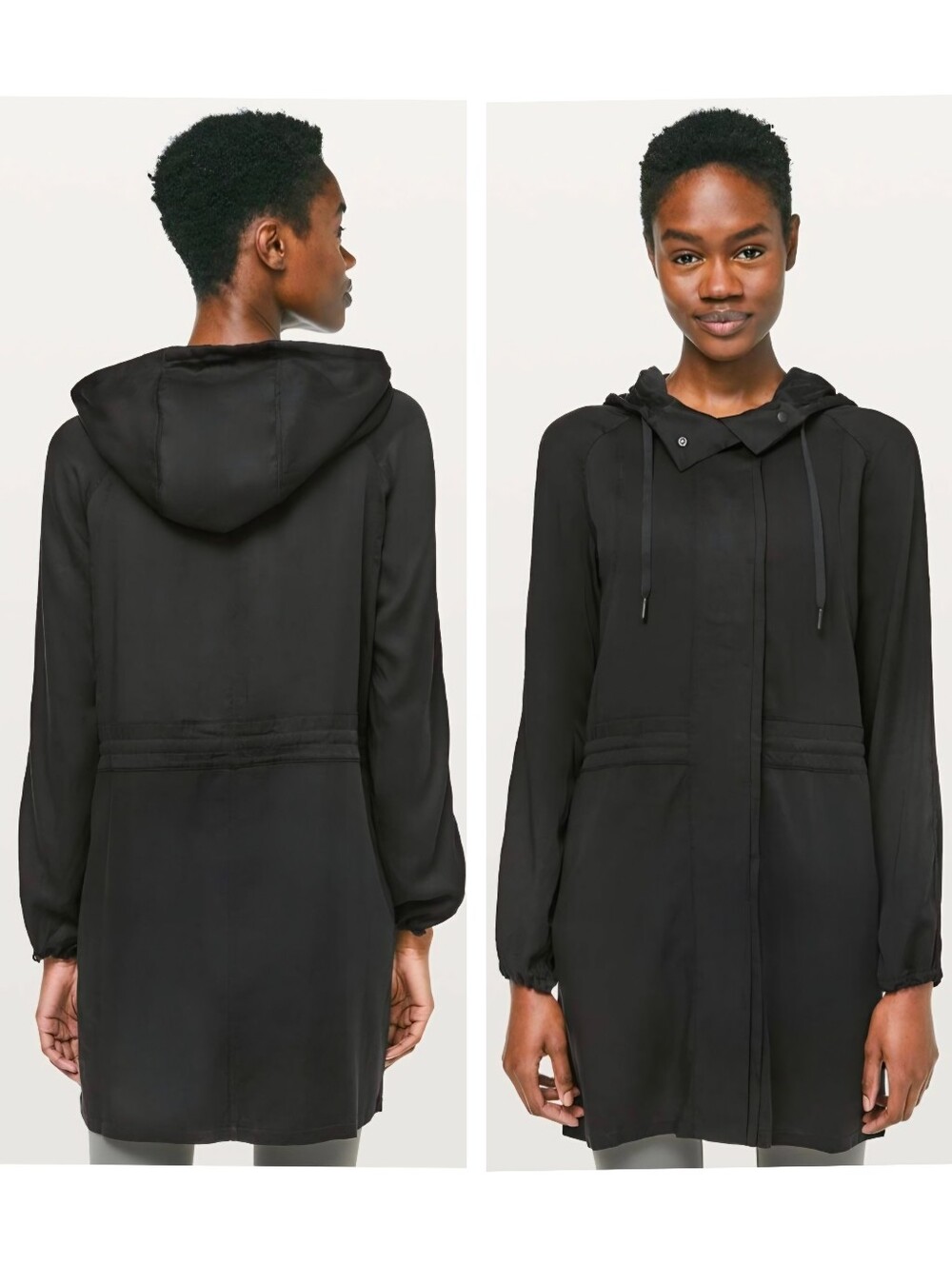 Lululemon City Stroll Jacket Hood Utility Anorak Lightweight Jacket Trench Black
